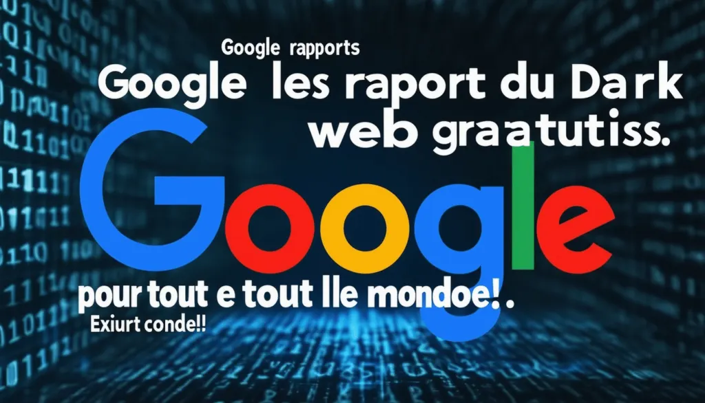 découvrez comment google rend les rapports du dark web gratuits et comment les utiliser pour tous.