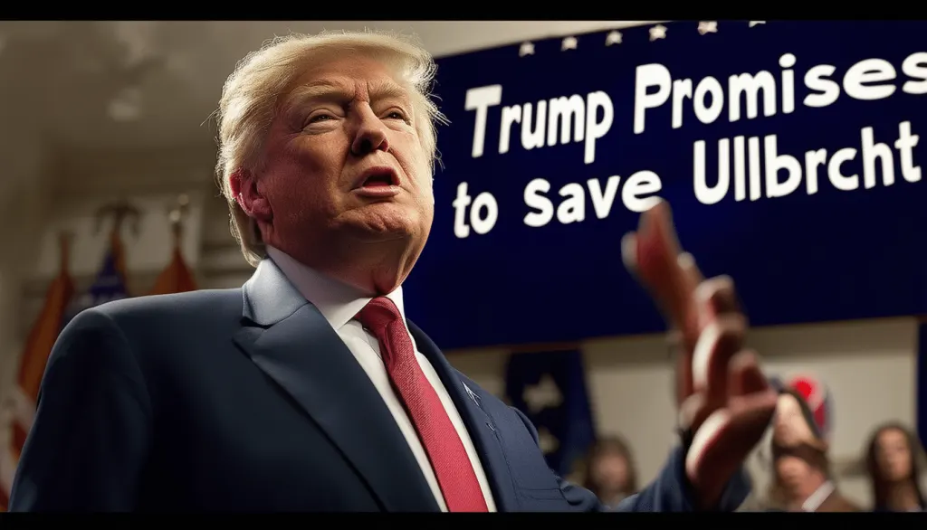 dans une déclaration surprenante, donald trump s'engage à 'sauver' ross ulbricht, le fondateur controversé de silk road, condamné à 12 ans de prison pour ses activités illicites sur le dark web impliquant le bitcoin. découvrez les enjeux de cette promesse et son impact sur le débat autour de la crypto-monnaie et de la justice.