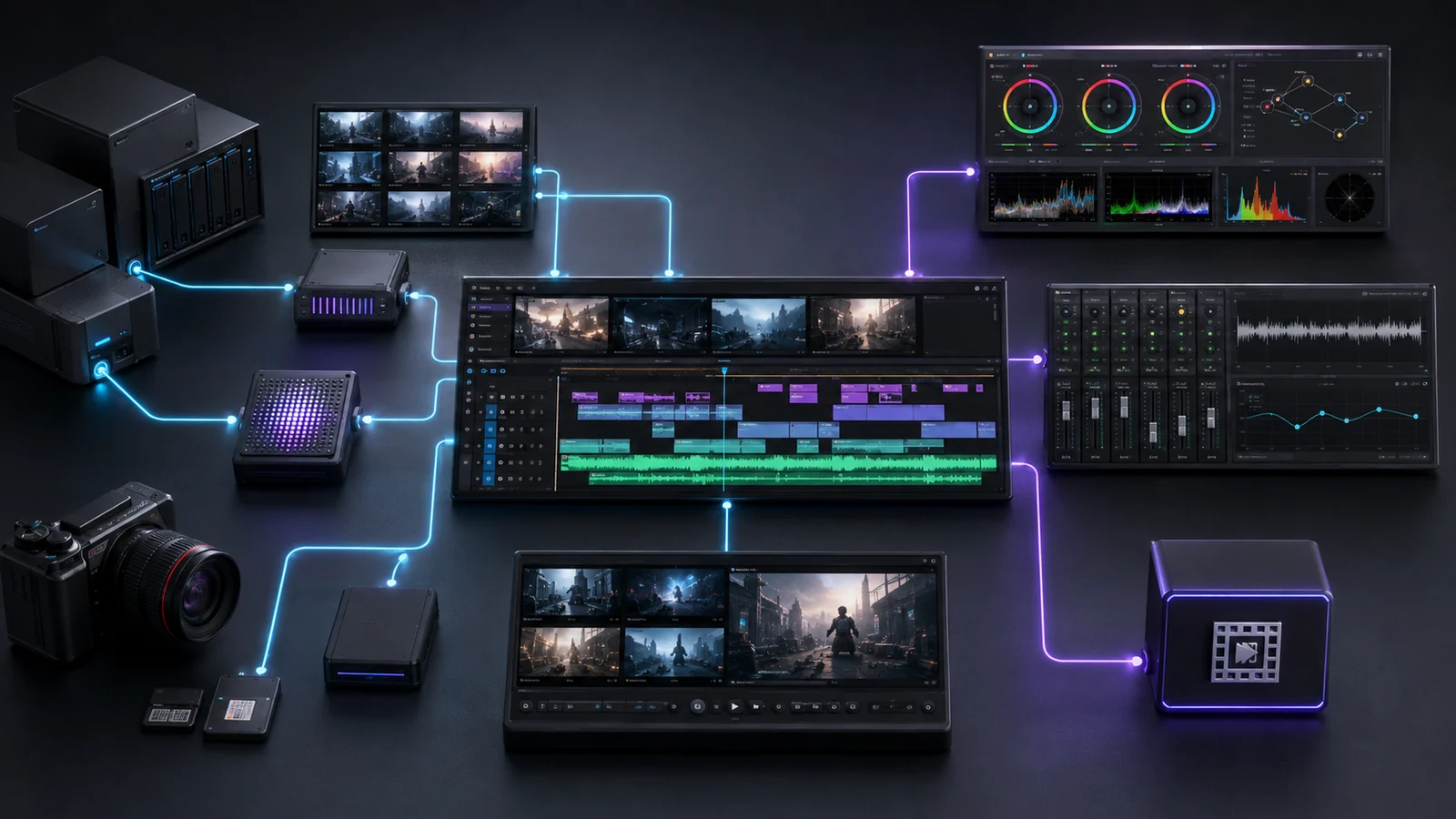 Workflow de test pour choisir un logiciel de montage professionnel